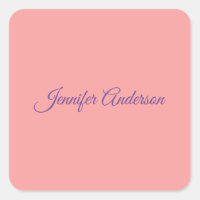 Calligraphie Elégant Pastel Rouge Nom personnalisé