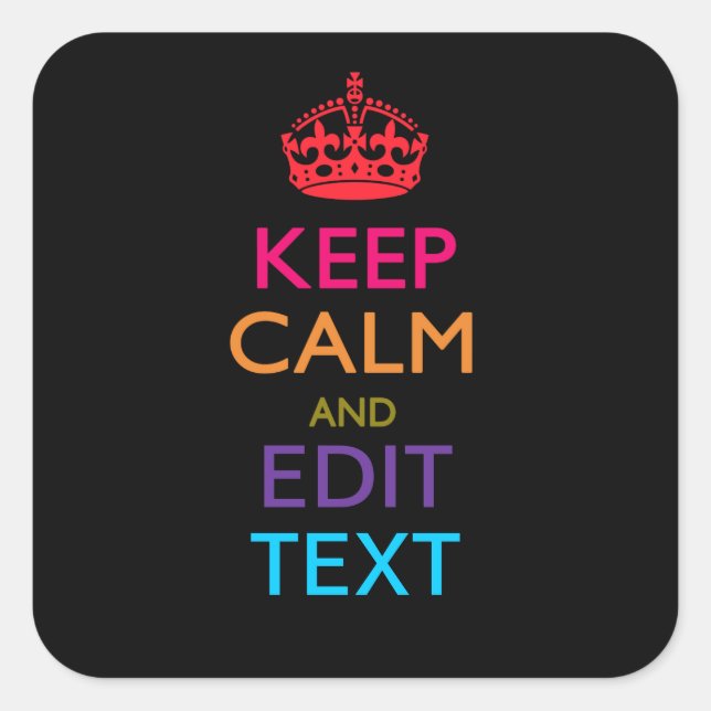 Sticker Carré CALME DE CONSERVATION PERSONNALISÉ ET Multicolore  (Devant)