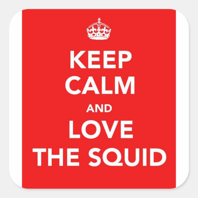 STICKER CARRÉ CALME DE CONSERVATION - ROUGE (Devant)