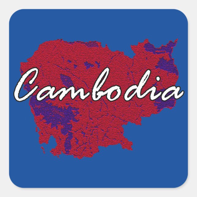 Sticker Carré Cambodge (Devant)