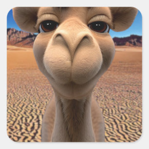 Sticker Carré Camel