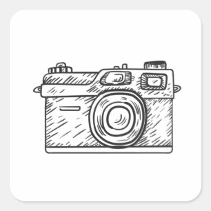Sticker Carré Caméra