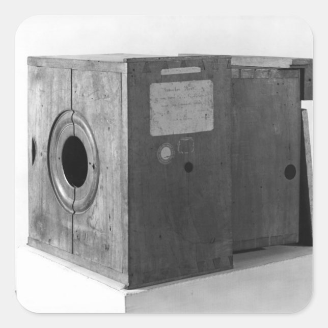 Sticker Carré Caméra de Joseph Nicephore Niepce, c.1816-22 (Devant)