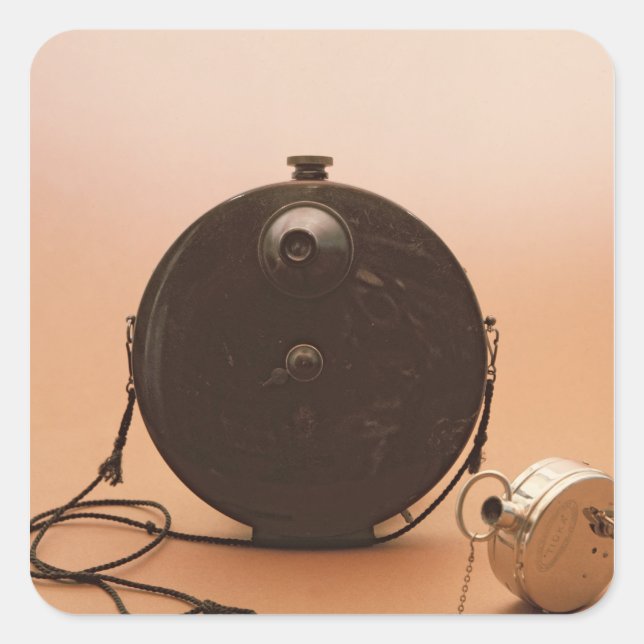 Sticker Carré Caméras détectives (Devant)