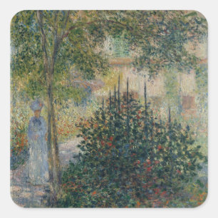 Sticker Carré Camille Monet dans Garden Argenteuil