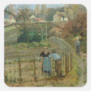 Sticker Carré Camille Pissarro   la barrière, 1872 (huile sur l