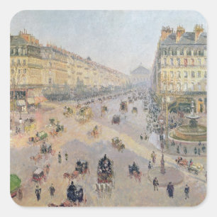 Sticker Carré Camille Pissarro l'avenue de L'Opera, Paris