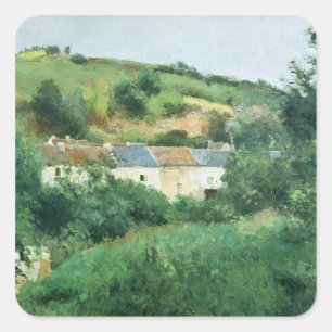 Sticker Carré Camille Pissarro le chemin dans le village, 1875