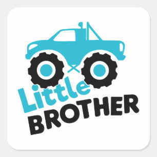 Sticker Carré Camion Little Brother Monster