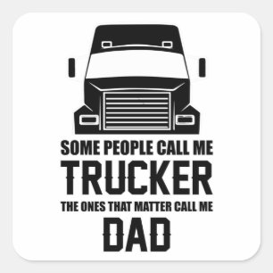 Sticker Carré Camionneur Camionneur Camionneur Amour Camionnette