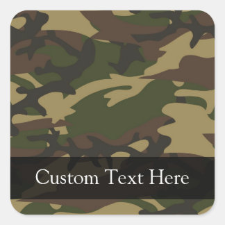 Sticker Carré Camo vert Dusty
