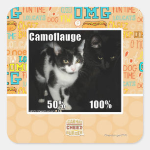 Sticker Carré Camouflage