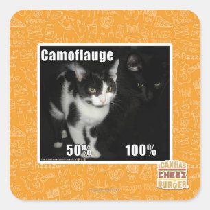 Sticker Carré Camouflage