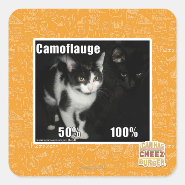 Sticker Carré Camouflage (Devant)