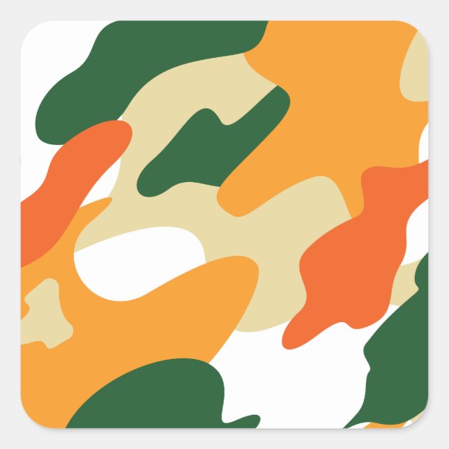 Sticker Carré camouflage (Devant)