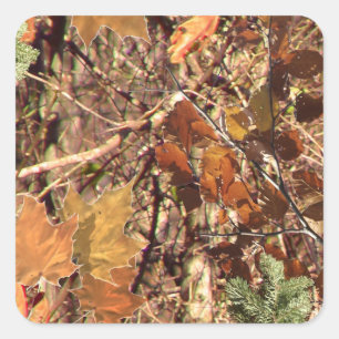 Sticker Carré Camouflage de Fall Forest Bush