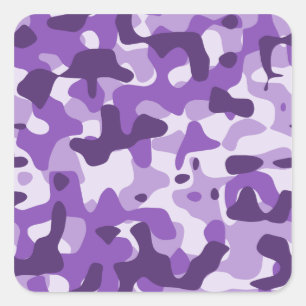Sticker Carré Camouflage pourpre
