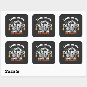 Sticker Carré Camp d'aventure