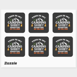 Sticker Carré Camp d'aventure