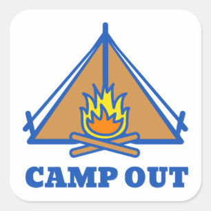 Sticker Carré Camp hors