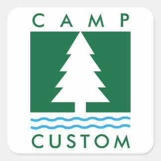 Sticker Carré Camp personnalisé