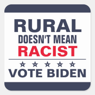 Sticker Carré Campagne anti-racisme Pro-Biden Harris Vote Blue