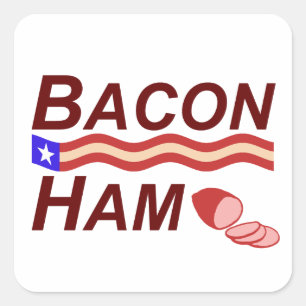 Sticker Carré Campagne Bacon Ham