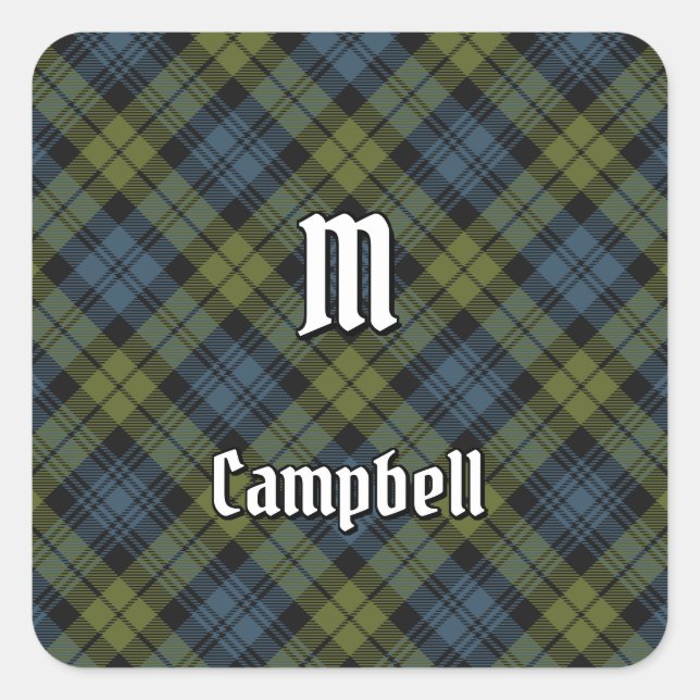 Sticker Carré Campbell Tartan (Devant)