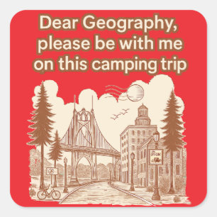 Sticker Carré camper