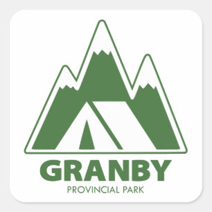 Sticker Carré Camping dans les montagnes du parc provincial Gran