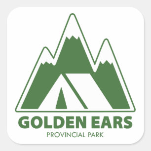 Sticker Carré Camping en montagne dans le parc provincial Golden