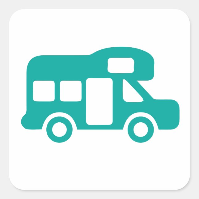 Sticker Carré Camping Motorhome (Devant)