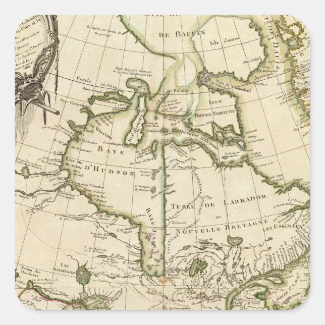 Sticker Carré Canada 5 (Devant)