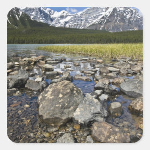 Sticker Carré Canada, Alberta, montagnes Rocheuses, Banff Nation