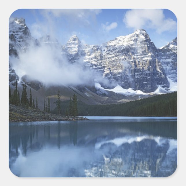 Sticker Carré Canada, Alberta, parc national de Banff, lac (Devant)