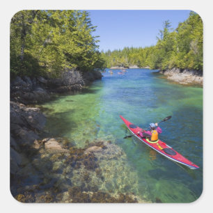 Sticker Carré Canada, Colombie-Britannique, île de Vancouver. Me