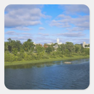 Sticker Carré Canada, Nouveau-Brunswick, Fredericton, Ville