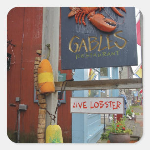 Sticker Carré Canada, Nouveau-Brunswick, St. Andrews. Coloré