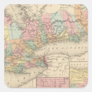 Sticker Carré Canada Ouest