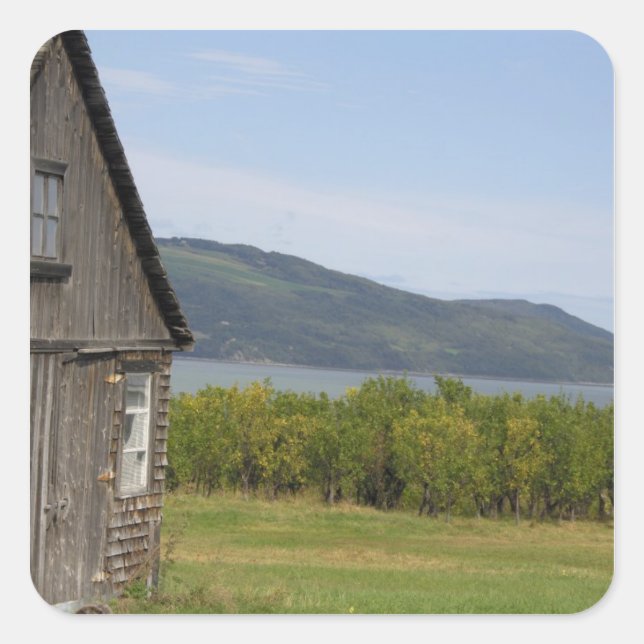 Sticker Carré Canada,  Québec,  L'isle-aux-Coudres, (Devant)