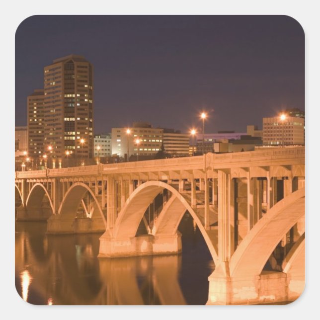 Sticker Carré Canada, Saskatchewan, Saskatoon : Broadway (Devant)