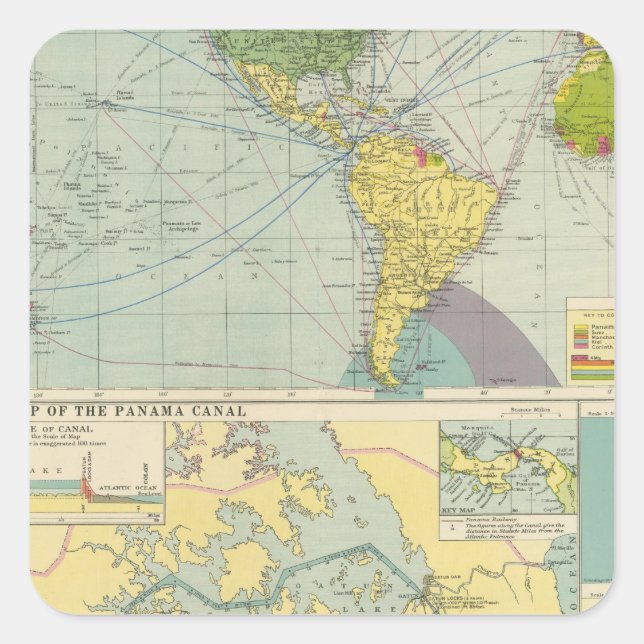Sticker Carré Canal de Panama (Devant)