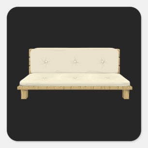 Sticker Carré Canapé de mobilier glacé