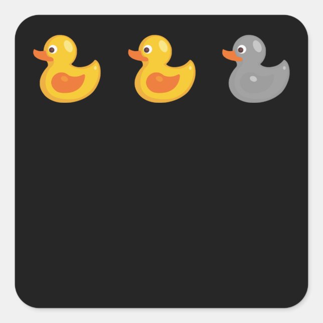 Sticker Carré Canard Canard Gris Canard J'Aime Minnesota Mn (Devant)