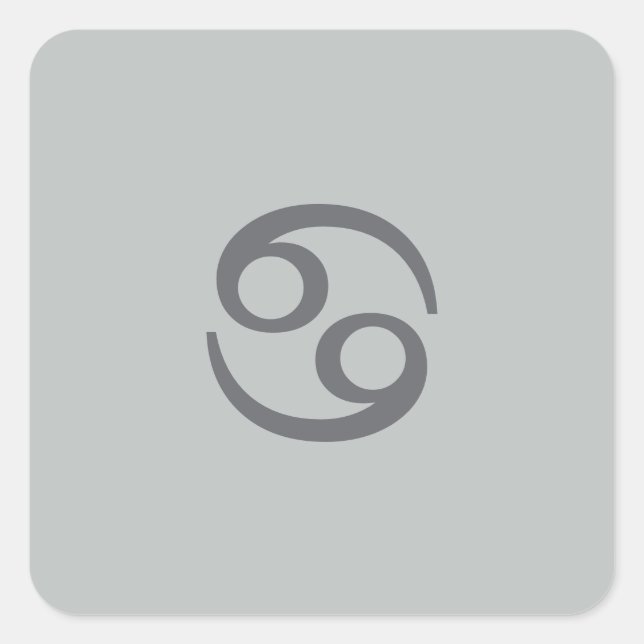 Sticker Carré Cancer zodiac - gris pâle (Devant)