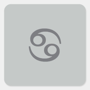 Sticker Carré Cancer zodiac - gris pâle