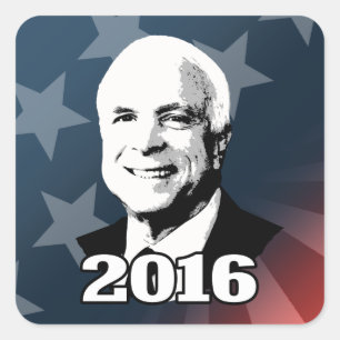 STICKER CARRÉ CANDIDAT JOHN MCCAIN 2016