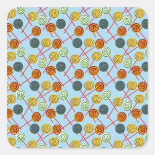 Sticker Carré Candy pattern   Lollies 1lipop