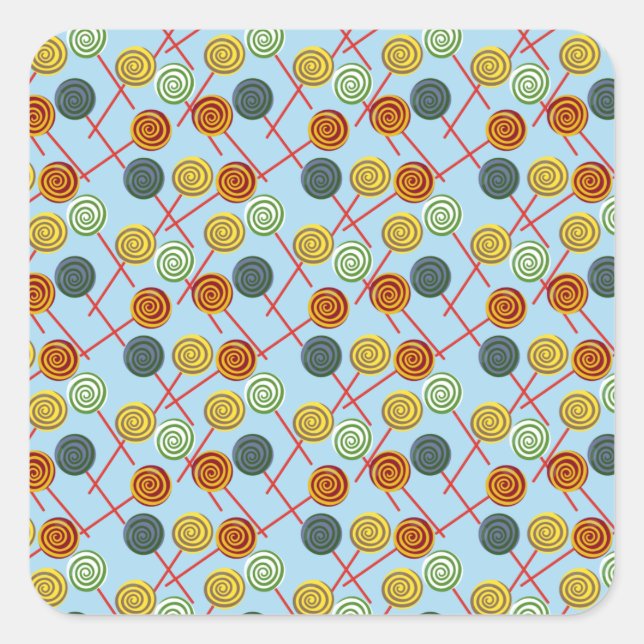 Sticker Carré Candy pattern | Lollies 1lipop (Devant)