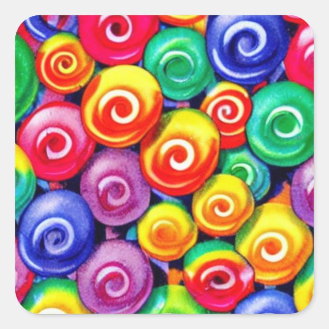 Sticker Carré Candy Spheres (Devant)